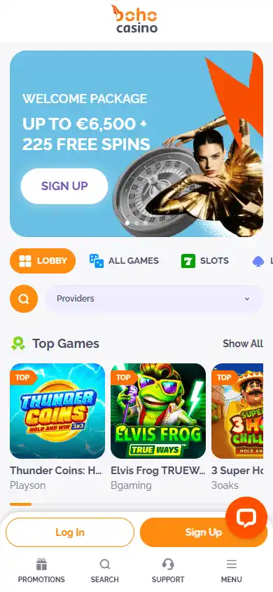 BOHO Casino mobile screenshot