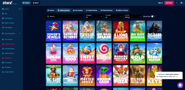 Starz Spins Casino