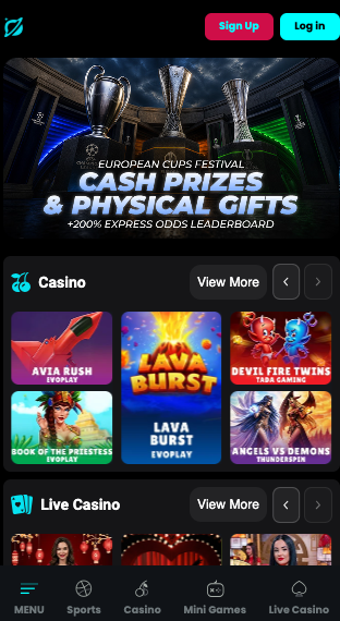 Cosmobet mobile browser screenshot